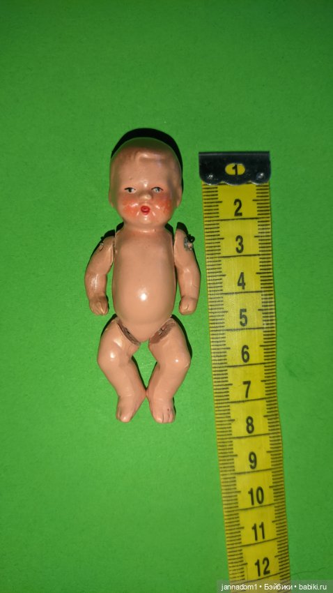 Бисквитный пупсик Аришка Ari August Riedeler GmbH &Co. KG, ГДР, высота 7,5 см