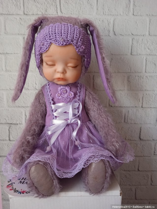 Тедди-долл Зайка. Сиреневые сны (фото 5)