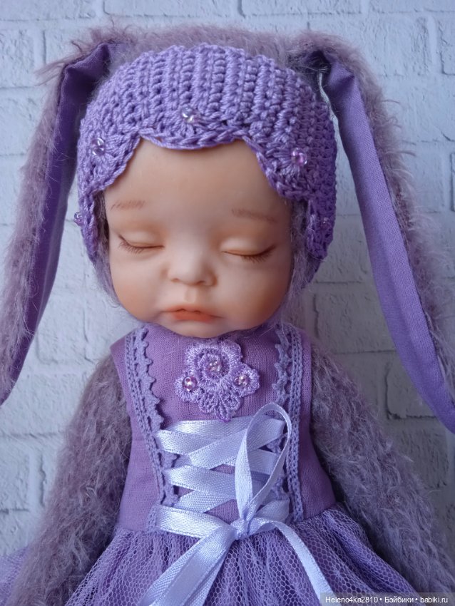 Тедди-долл Зайка. Сиреневые сны (фото 2)