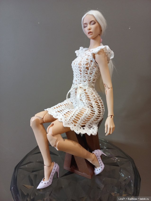 Платье ажурное для кукол 30-40 см (фото 4)