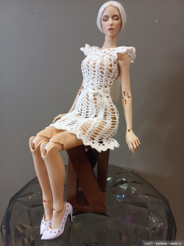 Платье ажурное для кукол 30-40 см (фото 7)