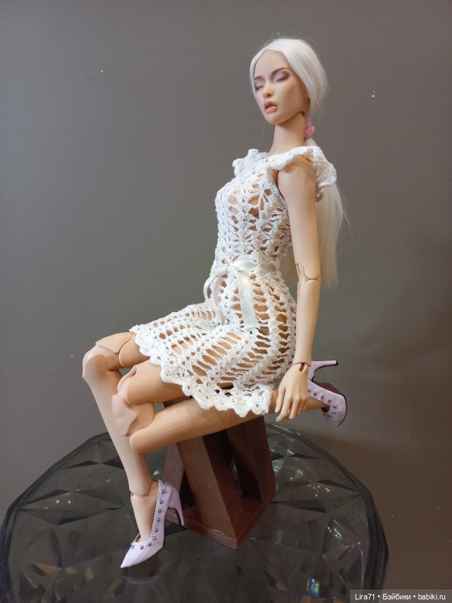 Платье ажурное для кукол 30-40 см (фото 5)