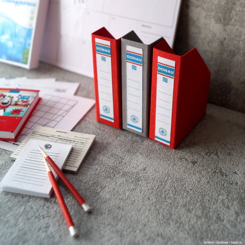 Красный офисный набор №1 (масштаб 1:6) (фото 3)