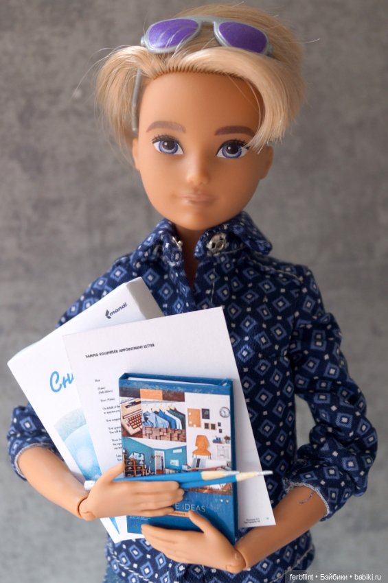 Синий офисный набор №2 (масштаб 1:6) (фото 6)