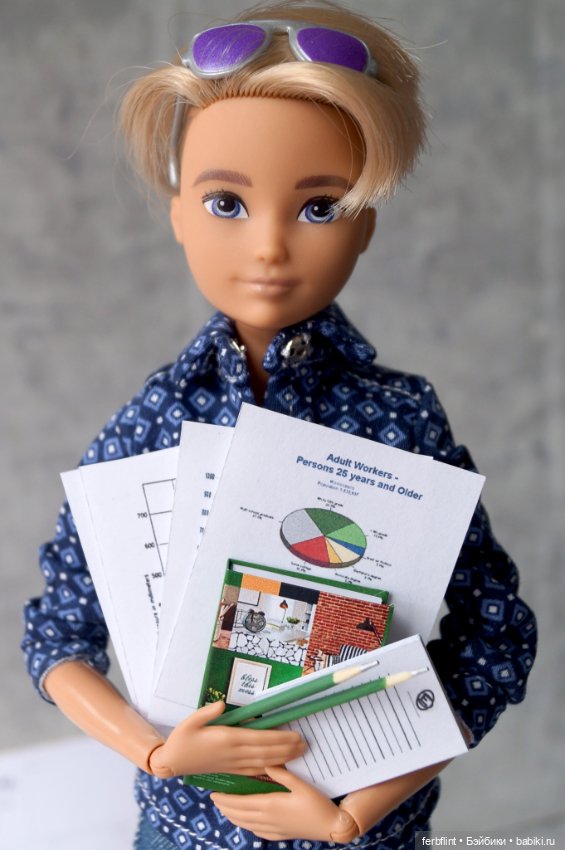 Зелёный офисный набор №3 (масштаб 1:6) (фото 6)