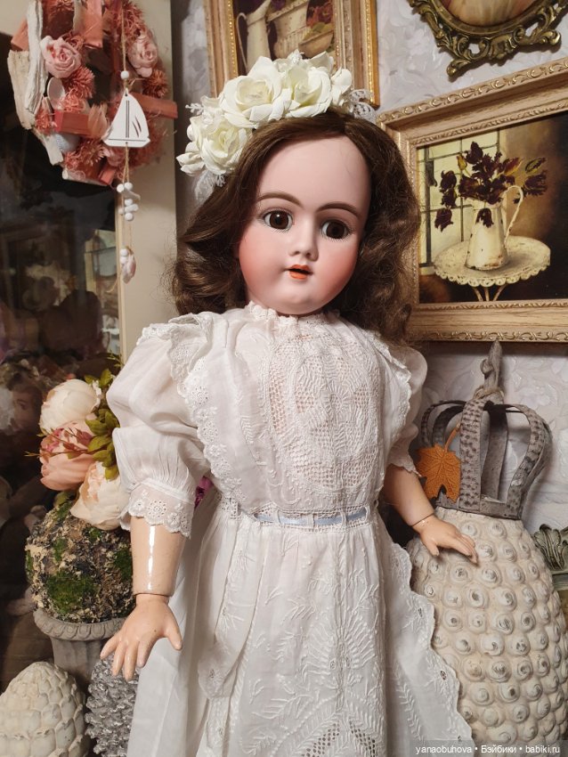 Антикварная кукла Хандверг 99, рост 65 см