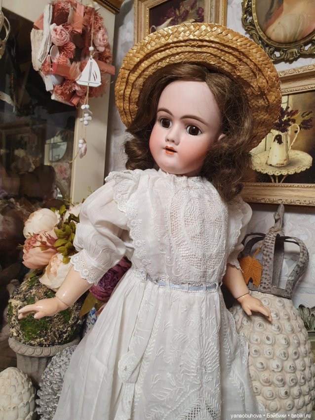 Антикварная кукла Хандверг 99, рост 65 см