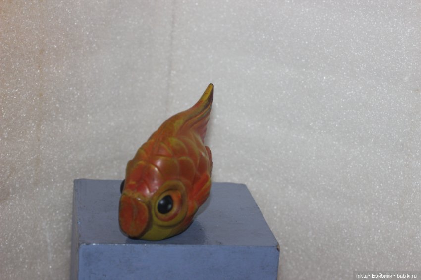 Резиновая игрушка СССР * Золотая рыбка * Большая (фото 2)