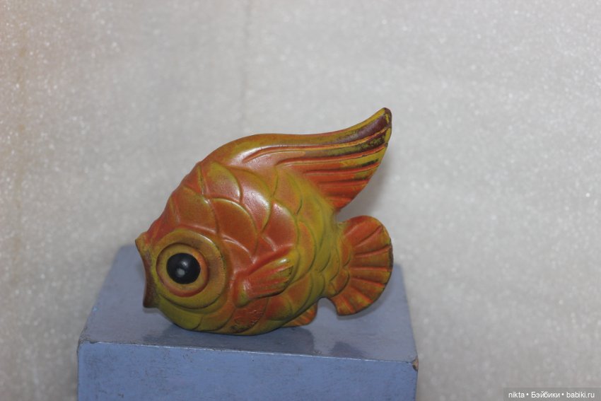 Резиновая игрушка СССР * Золотая рыбка * Большая