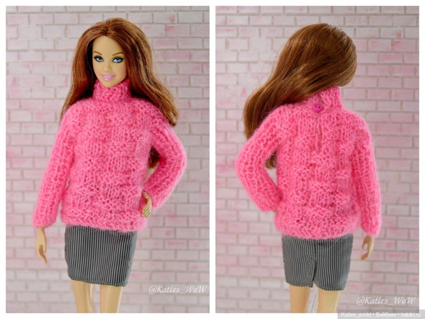 Джемпер, свитер для кукол 1/6 барби, кена, Fashion Royalty, бжд, азон, action figures (фото 2)