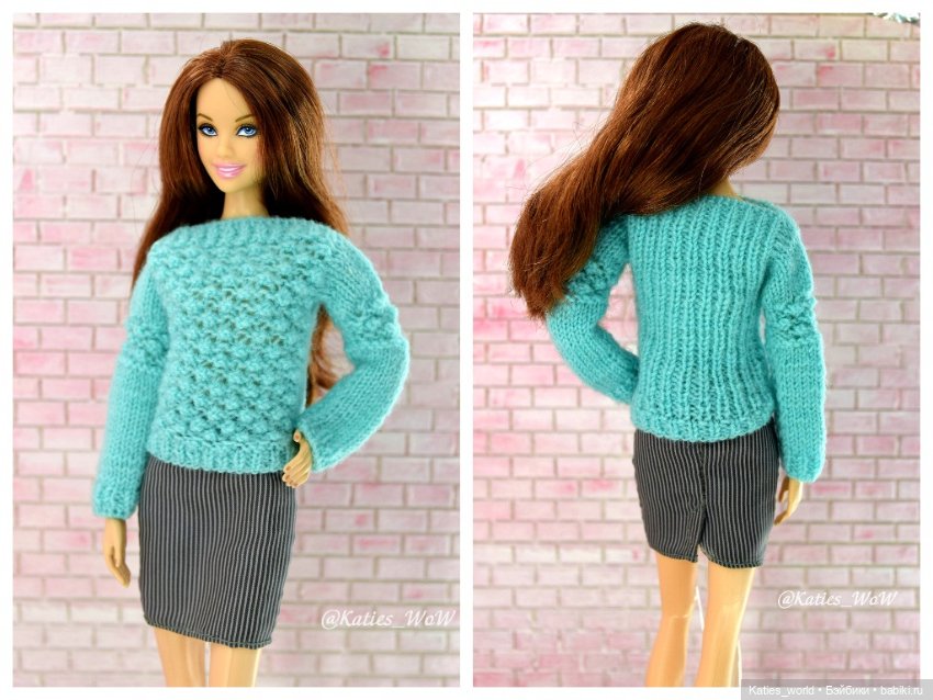 Джемпер, свитер для кукол 1/6 барби, кена, Fashion Royalty, бжд, азон, action figures (фото 3)