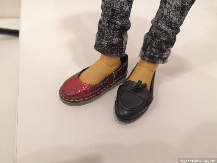 Обувь для 1/4 BJD (по стельке 54 мм) (красное вино кракелюр) (фото 5)