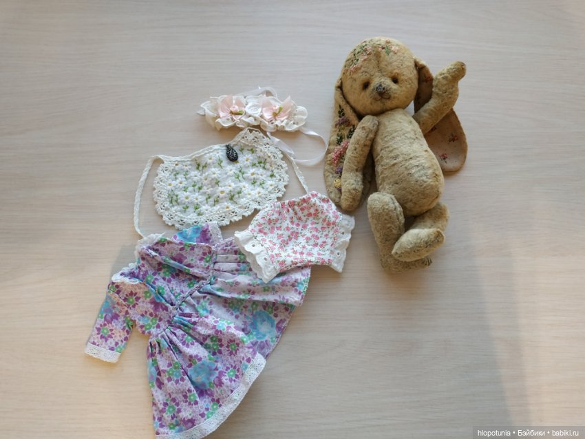 Продам авторскую зайку-тедди Дусю (фото 5)