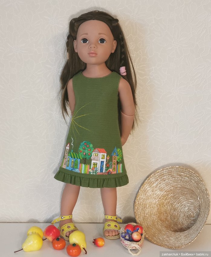 Платье "Домики" с росписью акрилом (фото 7)