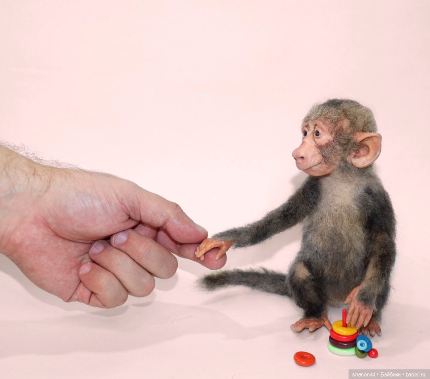 Малыш гамадрил — Авторские игрушки