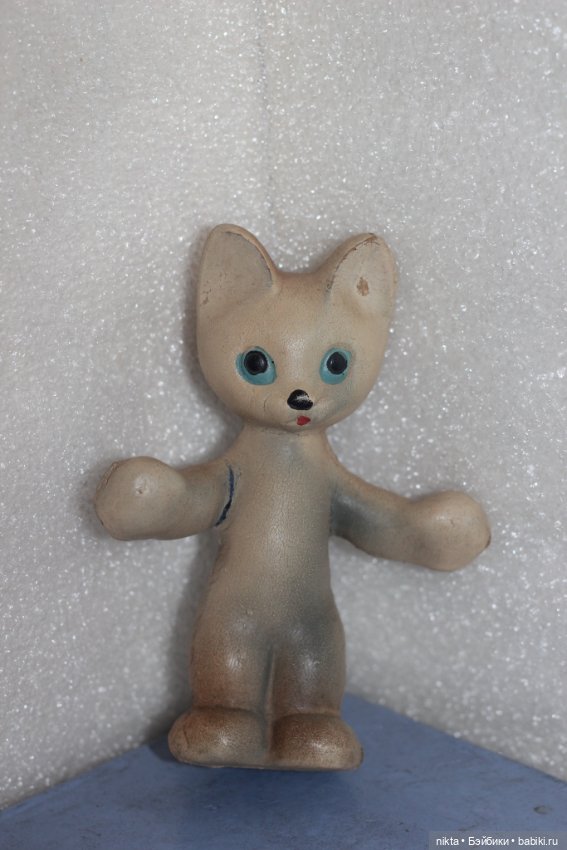 Игрушка резиновая СССР * Кот, котенок * Красный треугольник *