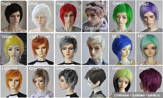 Парик с короткой стрижкой - мохер - искуственный мех (фото 3)