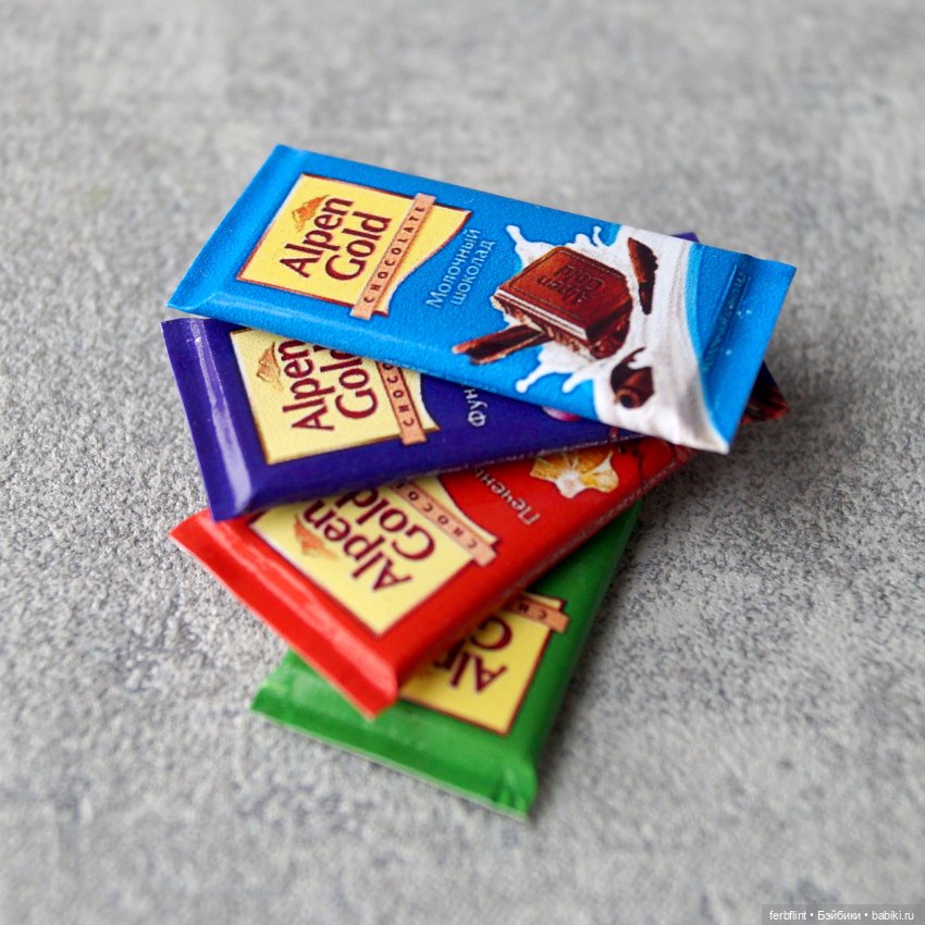 Миниатюрные шоколадки в масштабе 1:6 (фото 3)