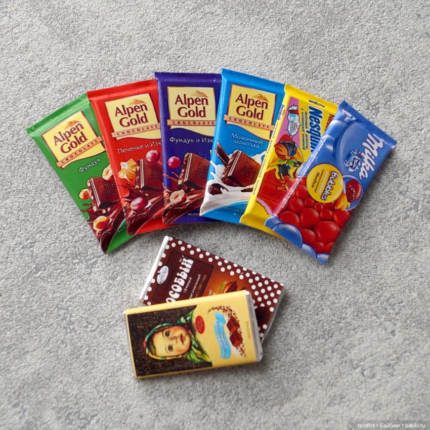 Миниатюрные шоколадки в масштабе 1:6 (фото 4)