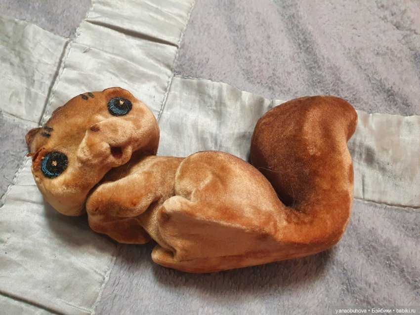 Белочка СССР, флок — Винтажные куклы и игрушки детства (фото 3)