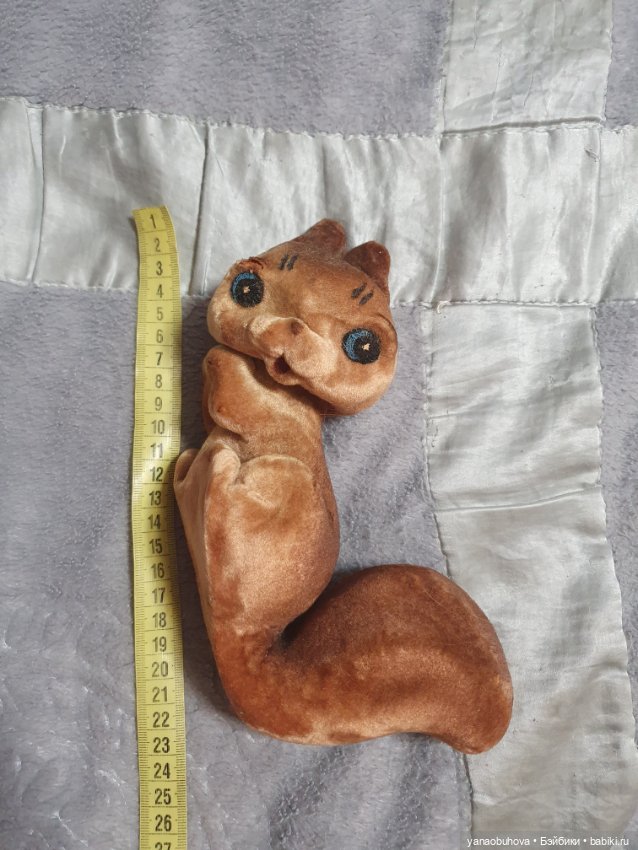 Белочка СССР, флок — Винтажные куклы и игрушки детства (фото 10)