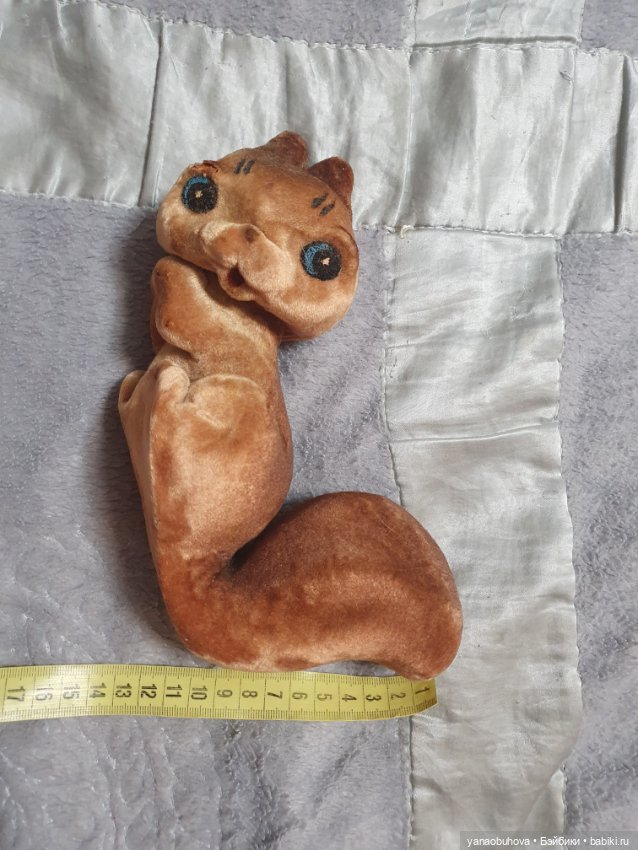 Белочка СССР, флок — Винтажные куклы и игрушки детства