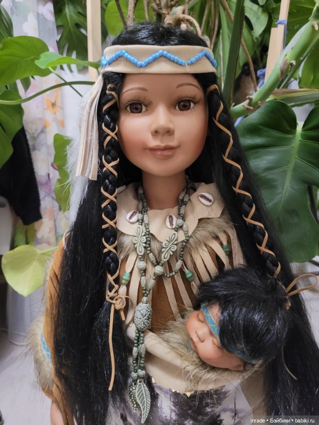 Очень красивая индианка с младенцем, 80см (фото 5)