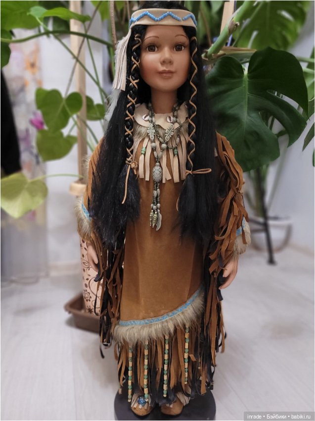 Очень красивая индианка с младенцем, 80см