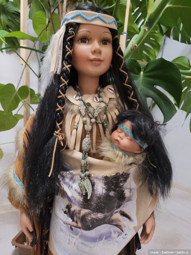 Очень красивая индианка с младенцем, 80см (фото 7)