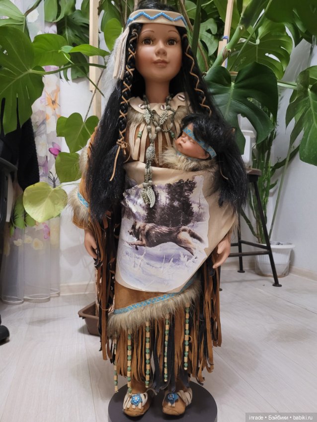 Очень красивая индианка с младенцем, 80см (фото 10)