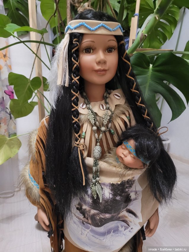 Очень красивая индианка с младенцем, 80см (фото 8)