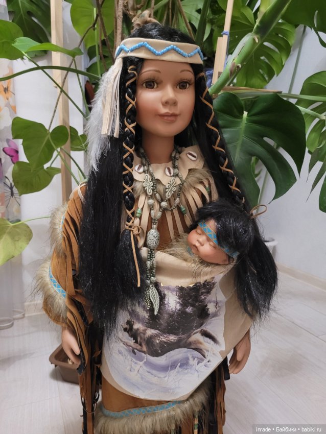 Очень красивая индианка с младенцем, 80см (фото 9)