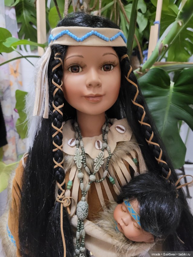 Очень красивая индианка с младенцем, 80см (фото 3)