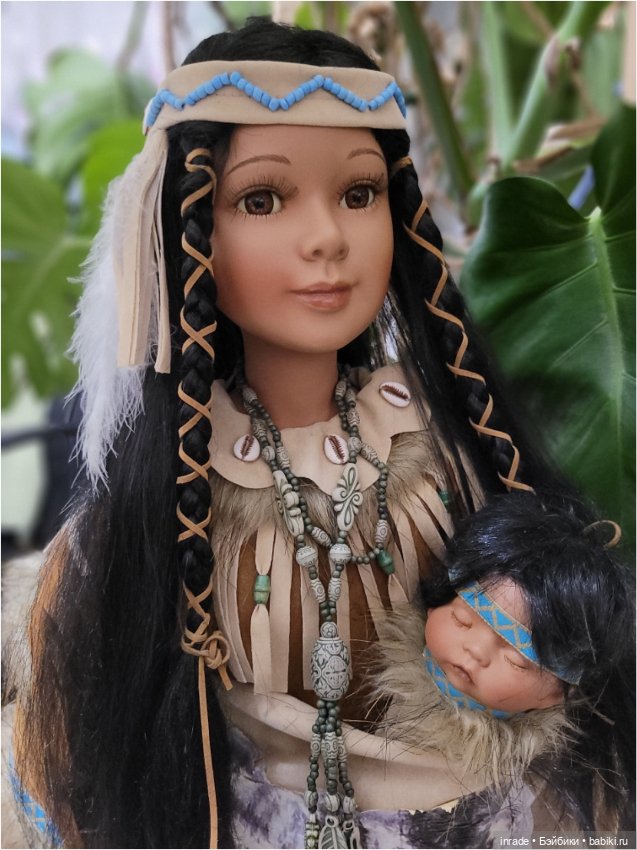 Очень красивая индианка с младенцем, 80см (фото 4)