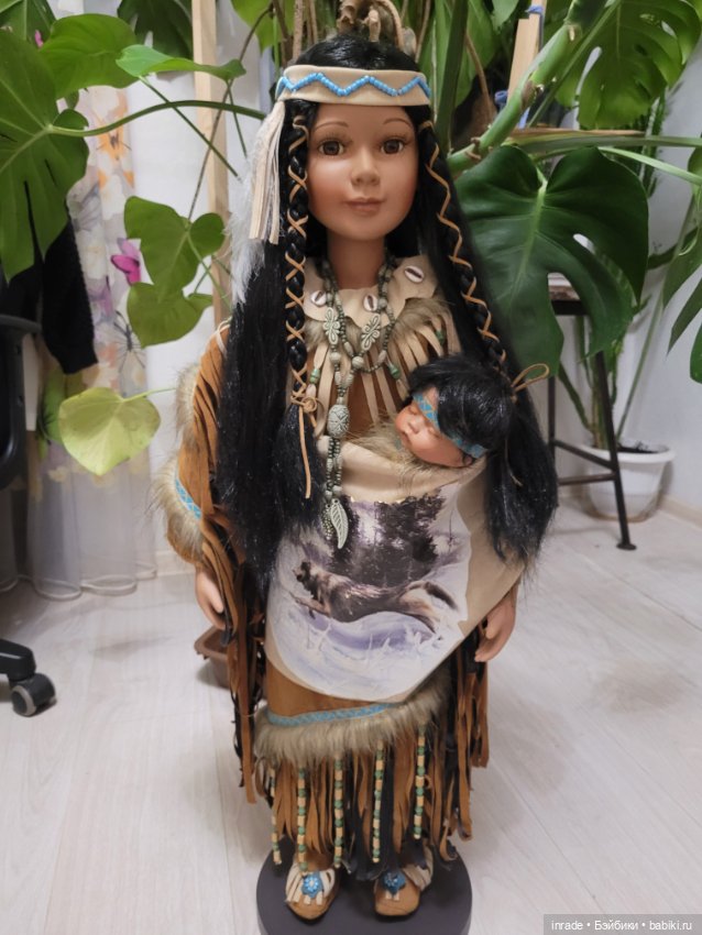 Очень красивая индианка с младенцем, 80см (фото 6)