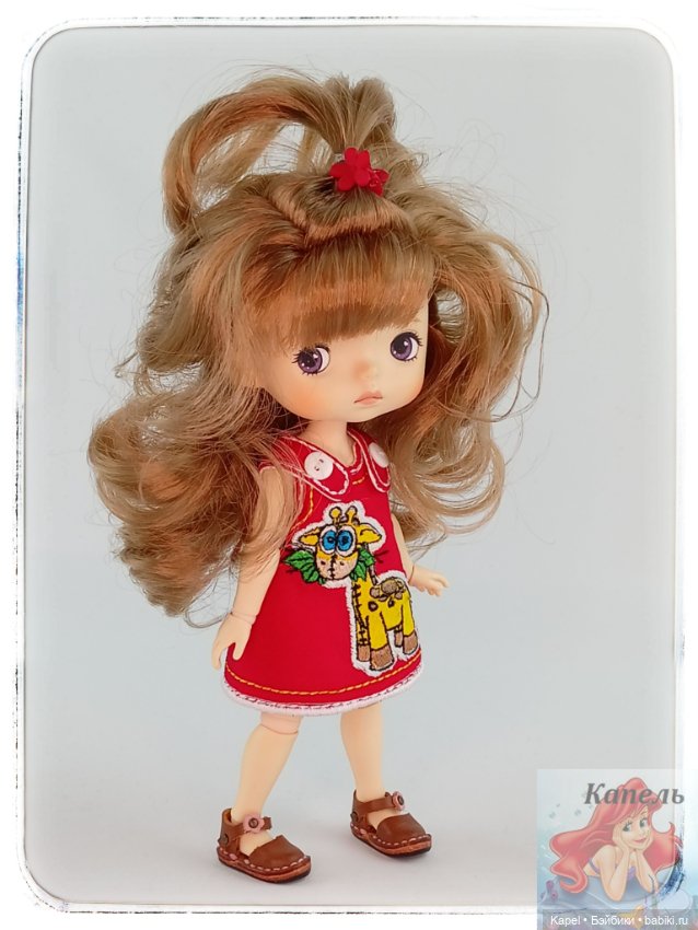 Платье «ЖИРАФИК С ЛИСТИКАМИ» для Xiaomi Monst doll (фото 4)
