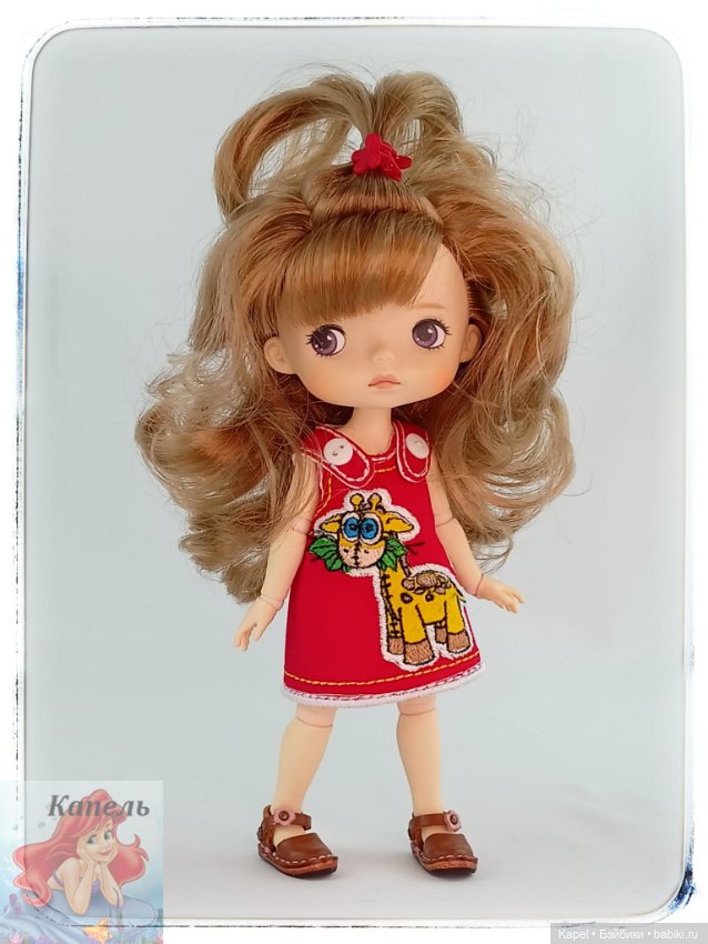 Платье «ЖИРАФИК С ЛИСТИКАМИ» для Xiaomi Monst doll (фото 2)