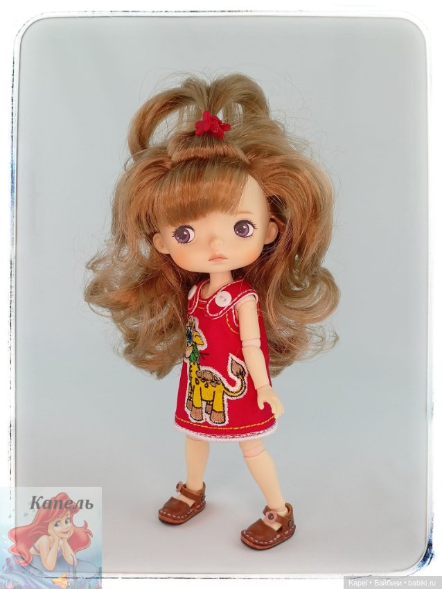Платье «ЖИРАФИК С ЛИСТИКАМИ» для Xiaomi Monst doll (фото 6)