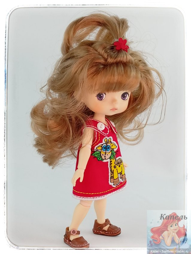 Платье «ЖИРАФИК С ЛИСТИКАМИ» для Xiaomi Monst doll (фото 5)