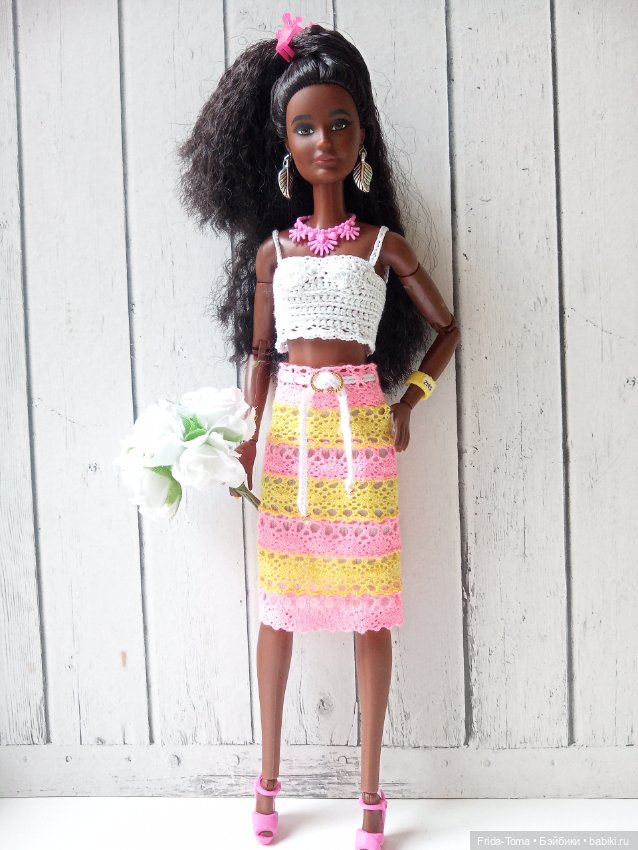 Одежда на барби момоко Поппи Интегрити Менгф Дисней юбка кружево (фото 6)
