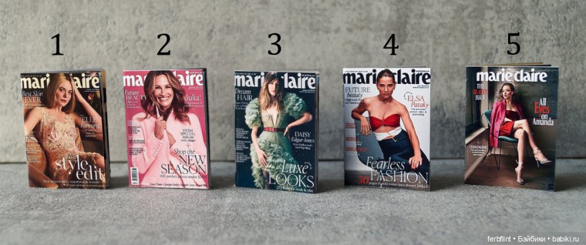 Набор журналов "Marie Claire" в масштабе 1:6 (фото 2)