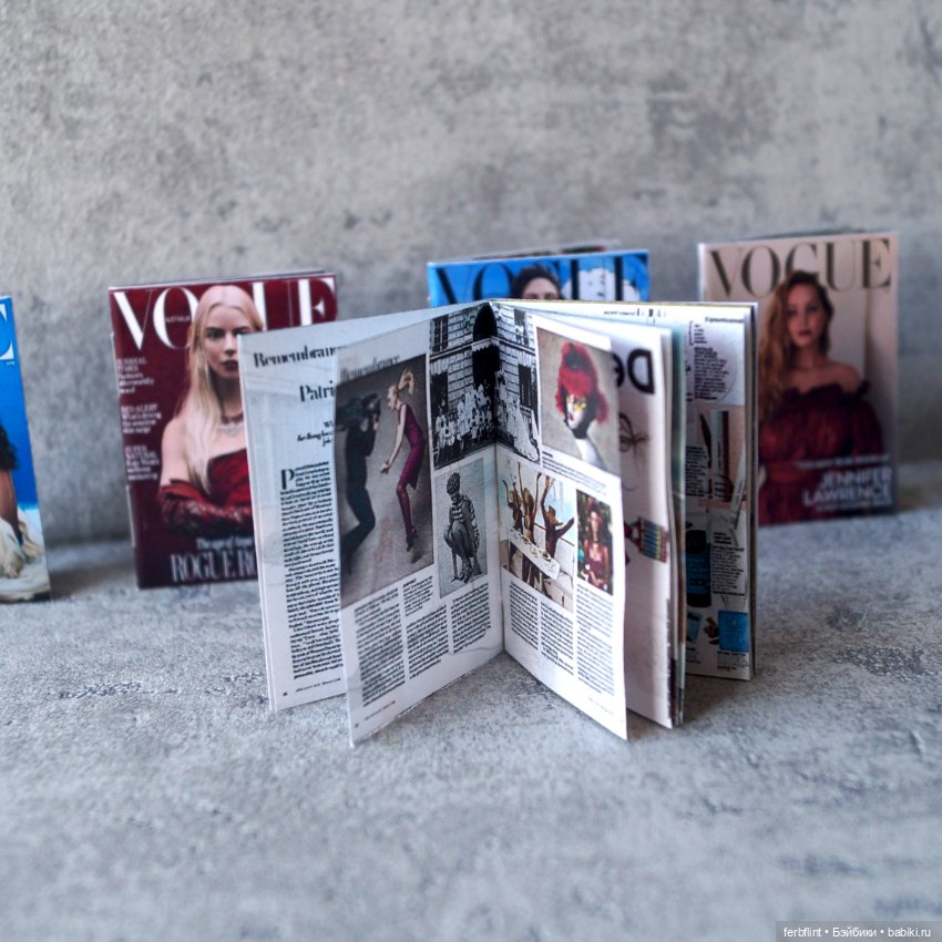 Набор журналов "Vogue" (на англ.) в масштабе 1:6 (фото 3)