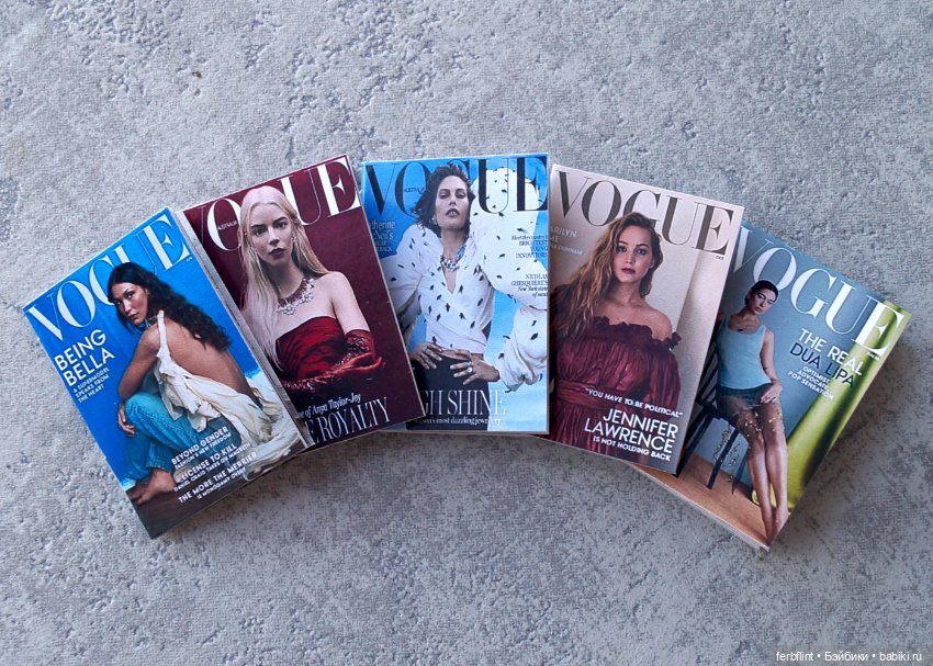 Набор журналов "Vogue" (на англ.) в масштабе 1:6