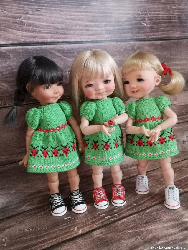 Платья с божьими коровками для Meadowdolls 28 см (фото 6)