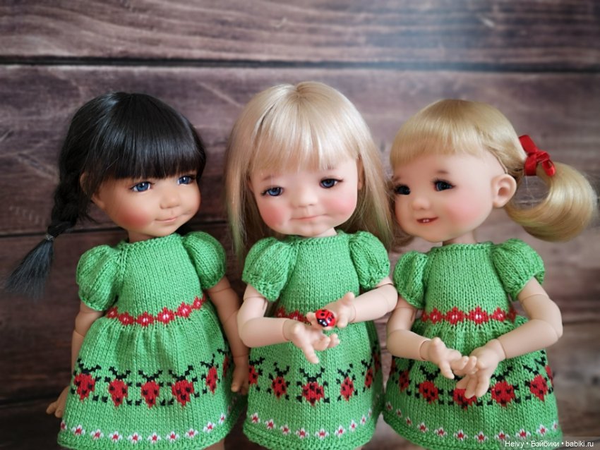 Платья с божьими коровками для Meadowdolls 28 см (фото 5)