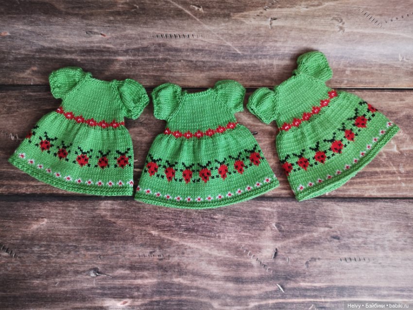 Платья с божьими коровками для Meadowdolls 28 см