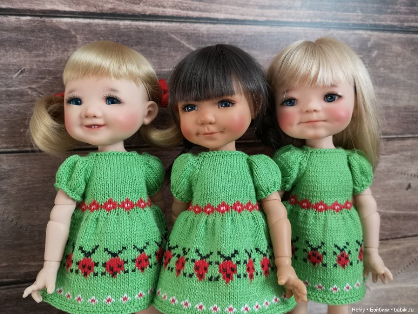 Платья с божьими коровками для Meadowdolls 28 см (фото 9)