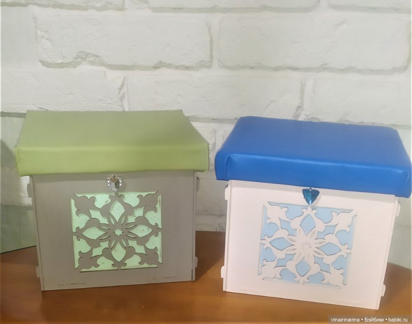 Пуф-сундук для большой куклы , салатовый (фото 4)