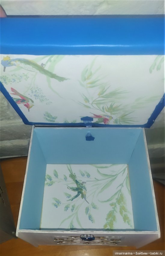 Пуф-сундук для большой куклы , синий (фото 4)