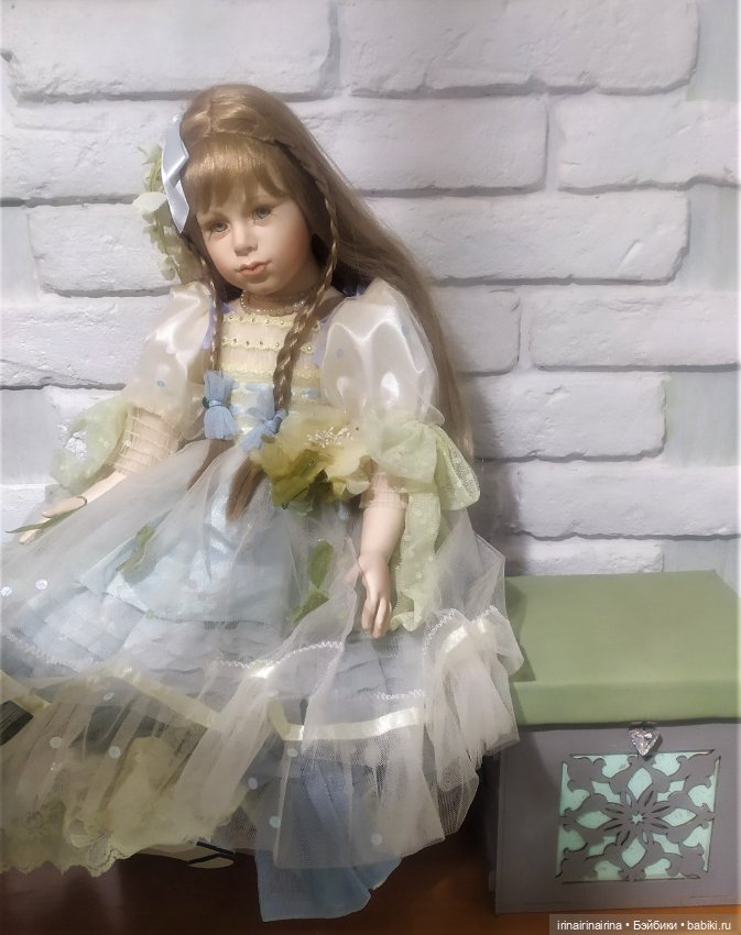 Пуф-сундук для большой куклы , синий (фото 2)